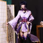 Raiden Shogun costume with embroidered wide sleeve