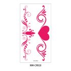 WM-CR063 black floral temporary tattoo design