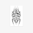 Black and gray gothic geometric tattoo sheet