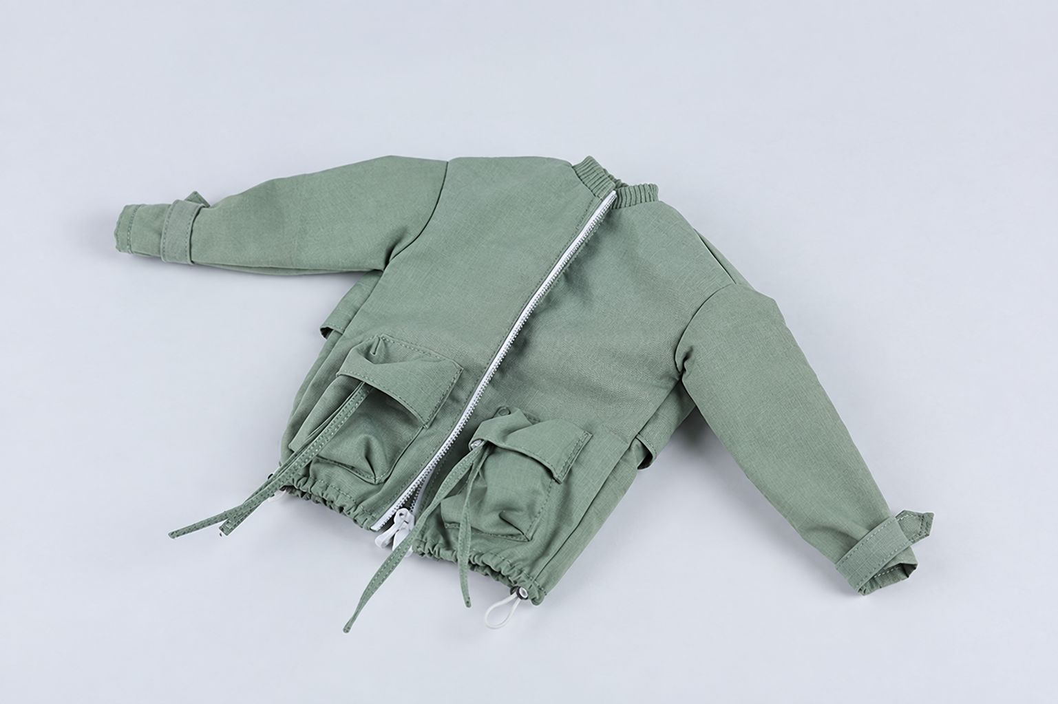 ACG-53 green 1:6 miniature zip-front pocket jacket B only, actual seller item photographed