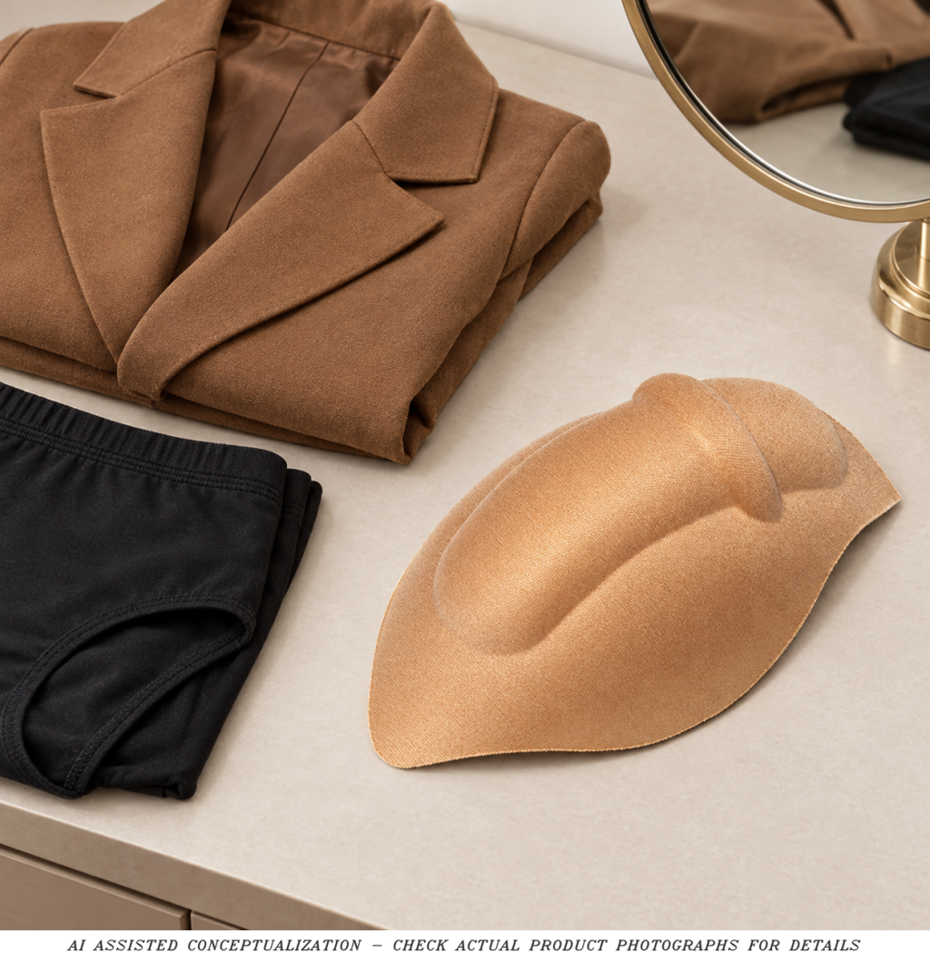 AI dressing-room concept of Nude high-profile 3D insert