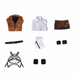 Historia Scout costume pieces: jacket, white shirt, skirt, trousers and belts