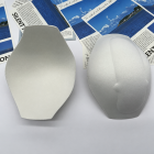 White medium-profile underwear shaping insert, front and reverse