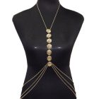 Seven-Medallion Layered Body Chain — Gold-colored