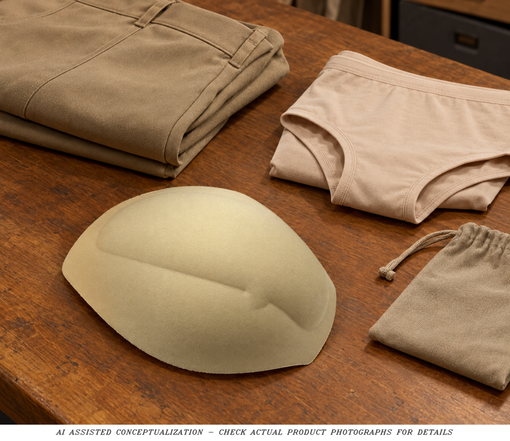 AI costume-kit concept of one Nude medium-profile 3D insert