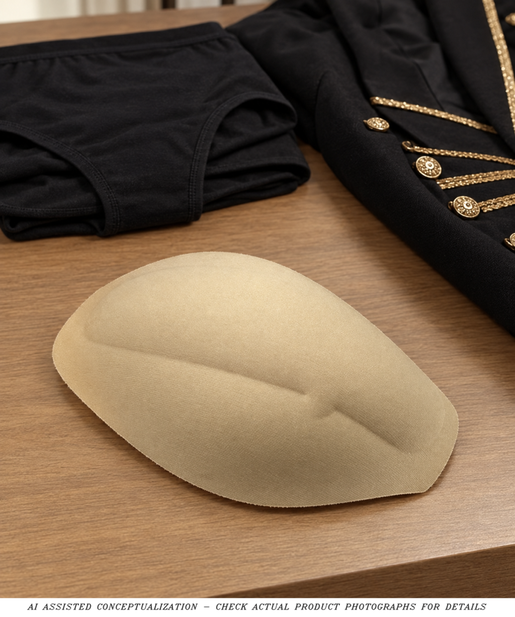 AI wardrobe concept of one Nude medium-profile insert beside briefs