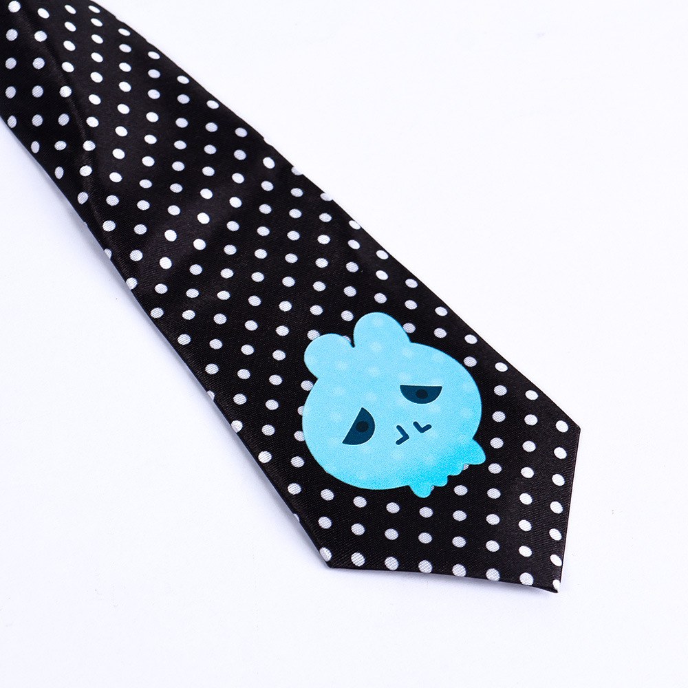 Monster High Blue Plaid Costume Dress Set – Mesh Sleeves 13 Black polka-dot tie with turquoise motif