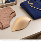 AI wardrobe concept of single Nude perforated-core slim insert exterior