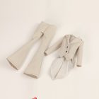 ACG26-M08-12 style A ivory 1:6 figure tailcoat jacket and matching flared trousers flat lay