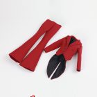 ACG26-M08-12 style C red tailcoat with dark tails and red flared trousers flat lay