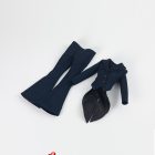 ACG26-M08-12 style D dark navy figure tailcoat with dark tails and flared trousers flat lay