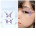 Purple Glitter Butterfly Wing Eye Transfers — FG-006