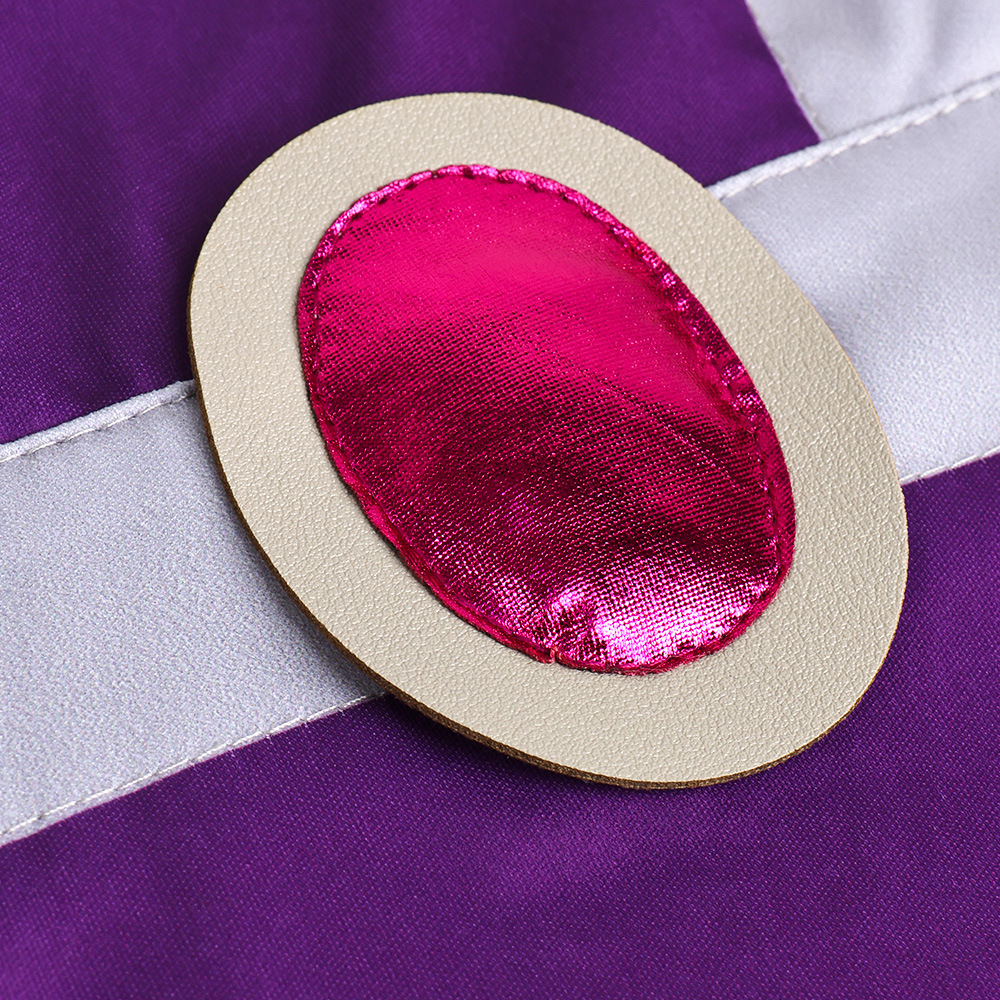 Close-up of magenta-tone costume waist ornament