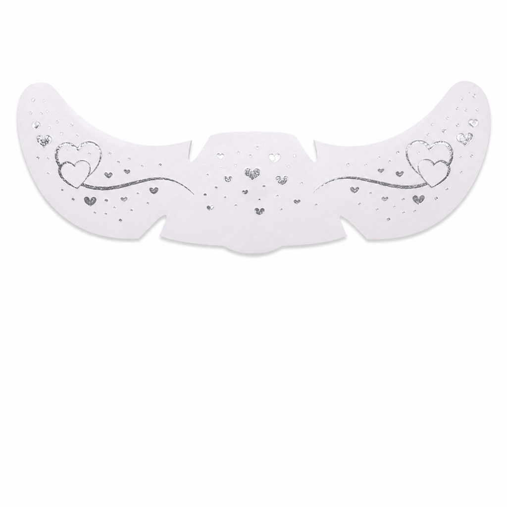 Silver nested heart face decoration design