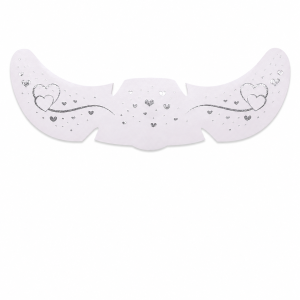 Silver nested heart face decoration design