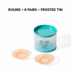 Round silicone cover example with the six-pair frosted tin