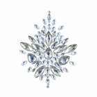 Silver crystal flourish adhesive rhinestone body decoration