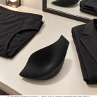 AI concept of Black slim shaping insert in costume dressing area