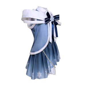 2025 Snow Miku blue and white snowflake costume front