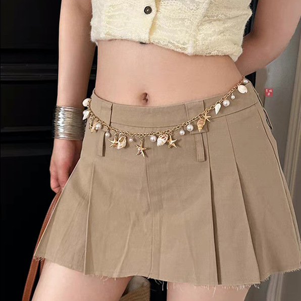 Starfish and Shell Ocean Waist Chains — Shell and starfish beads
