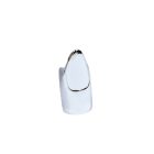 Metallic Nail Sleeve Ring — Short or Long — Silver-colored — long 1.18 in (30 mm)