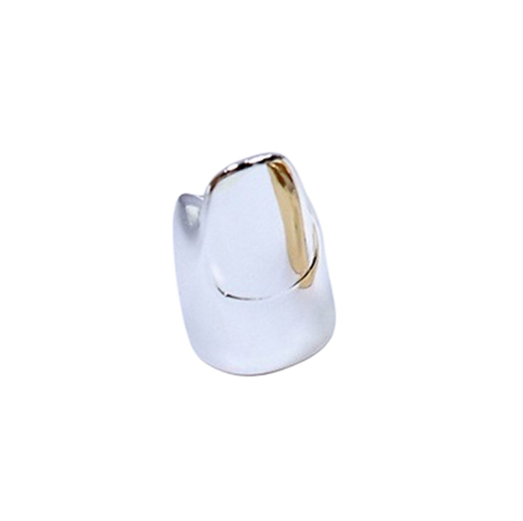 Metallic Nail Sleeve Ring — Short or Long — Silver-colored — short 0.79 in (20 mm)