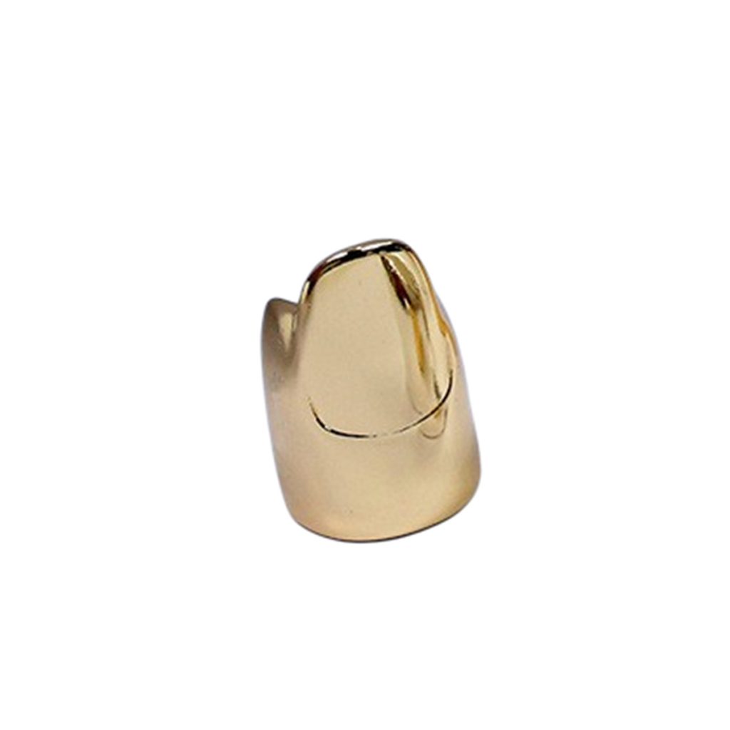 Metallic Nail Sleeve Ring — Short or Long — Gold-colored — short 0.79 in (20 mm)