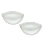 Clear crescent bra insert pair