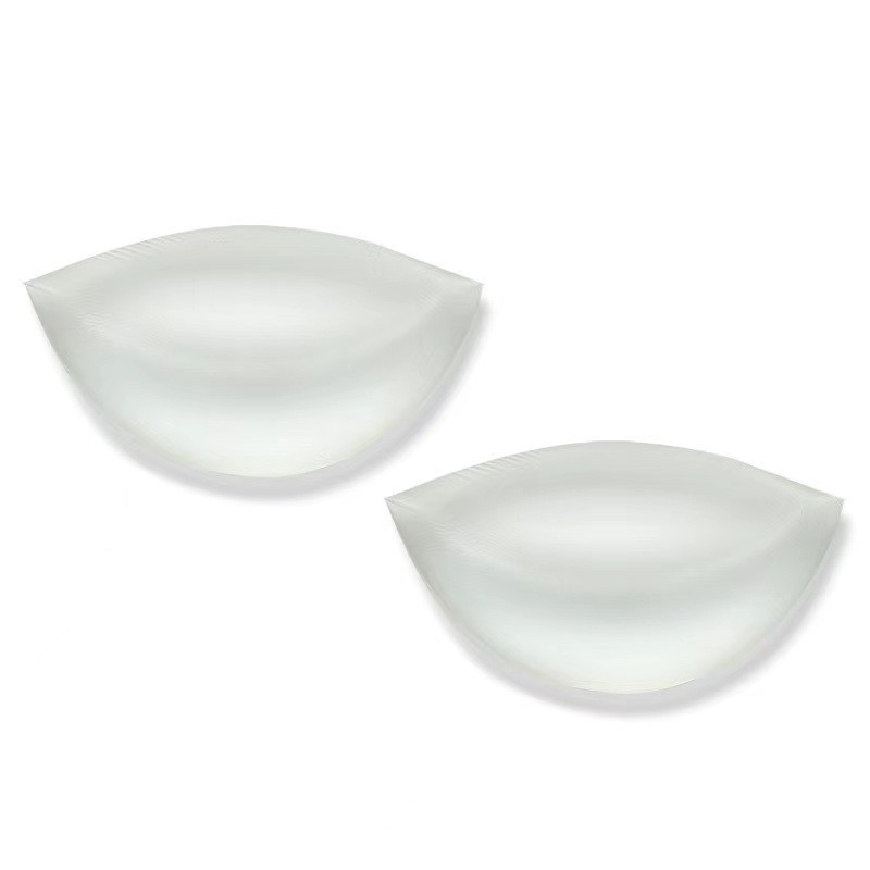 Clear crescent bra insert pair