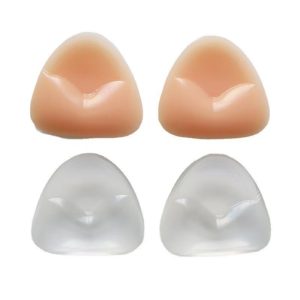Clear and nude rounded bra insert shapes