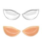 Clear and nude shell-shaped bra insert pairs
