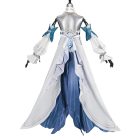 Rear view of Vodyanitsa blue and white cosplay costume on mannequin