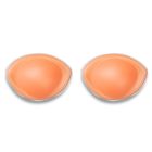 Pair of nude rounded silicone bra inserts