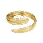 Woodland Leaf and Feather Cuffs — Feather wrap cuff