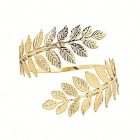 Woodland Leaf and Feather Cuffs — Twin large leaf branches