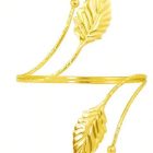 Woodland Leaf and Feather Cuffs — Twin small leaves