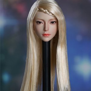 SUPER DUCK SDH030 style A blonde side-braid head sculpt only on photographic rod