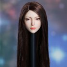SUPER DUCK SDH030 style D long dark side-part hair head sculpt only on photographic rod