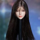 SUPER DUCK SDH030 style C long dark hair wispy fringe head sculpt only on photographic rod