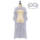 Grey costume cloak and matching eye mask