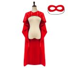 Red costume cloak and matching eye mask