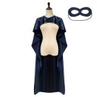 Navy blue costume cloak and matching eye mask