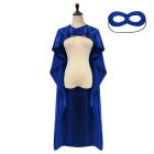 Blue costume cloak and matching eye mask