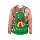 Green bell apron print Christmas crewneck sweatshirt