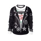 Black Christmas biker print crewneck