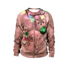 Tattooed torso and holiday lights print crewneck