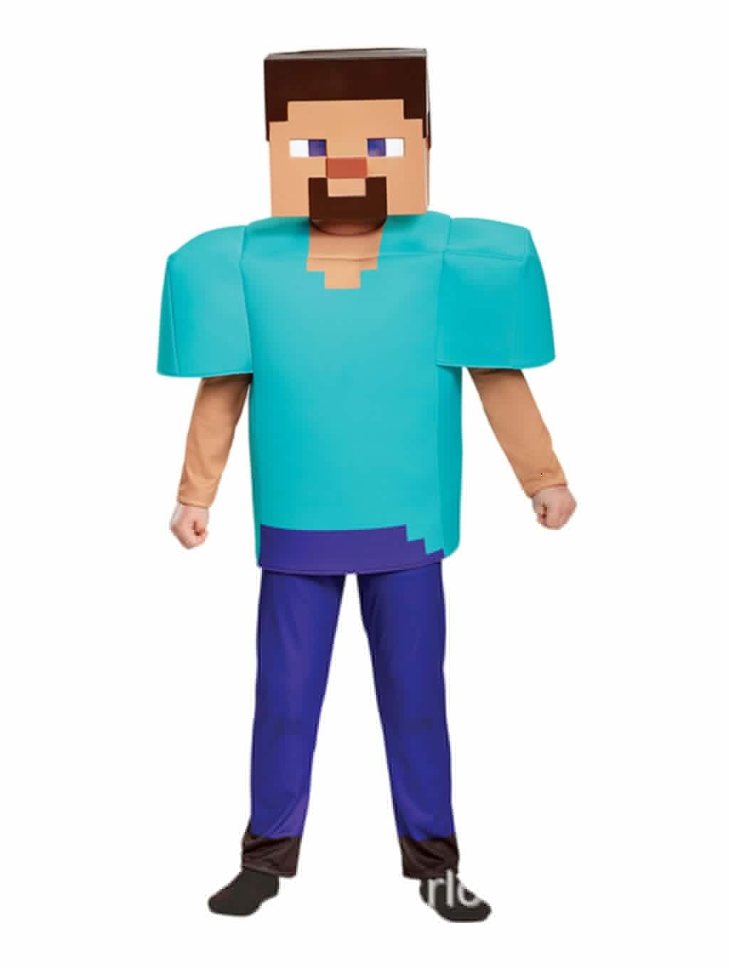 Minecraft Blue-World Kids 3-Piece Costume — Mask, Shirt & Pants actual seller product photograph