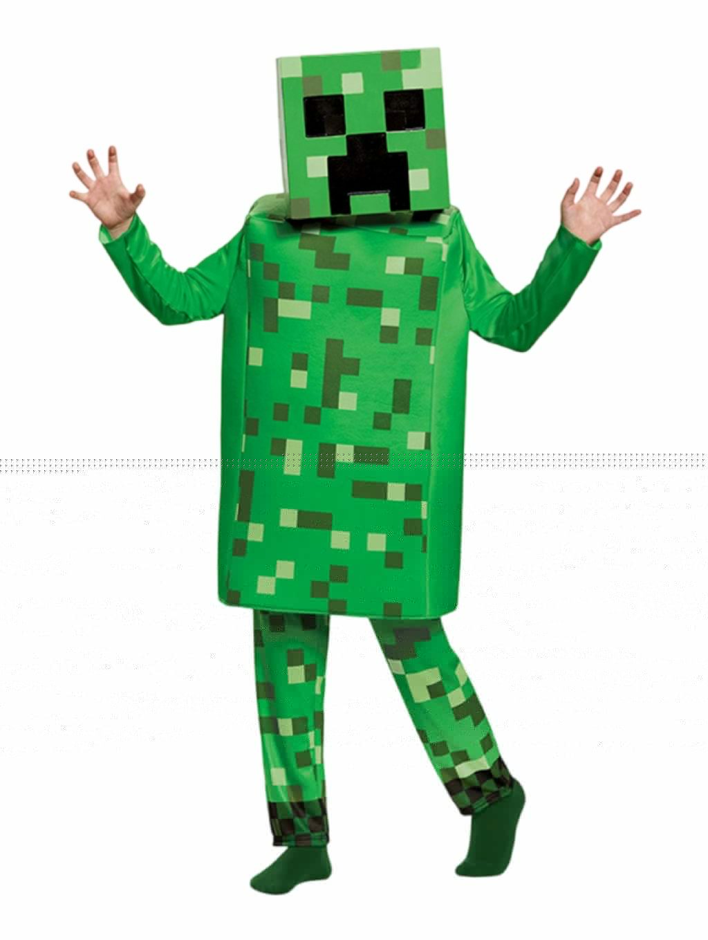 Minecraft Green-World Kids 3-Piece Costume — Mask, Shirt & Pants actual seller product photograph