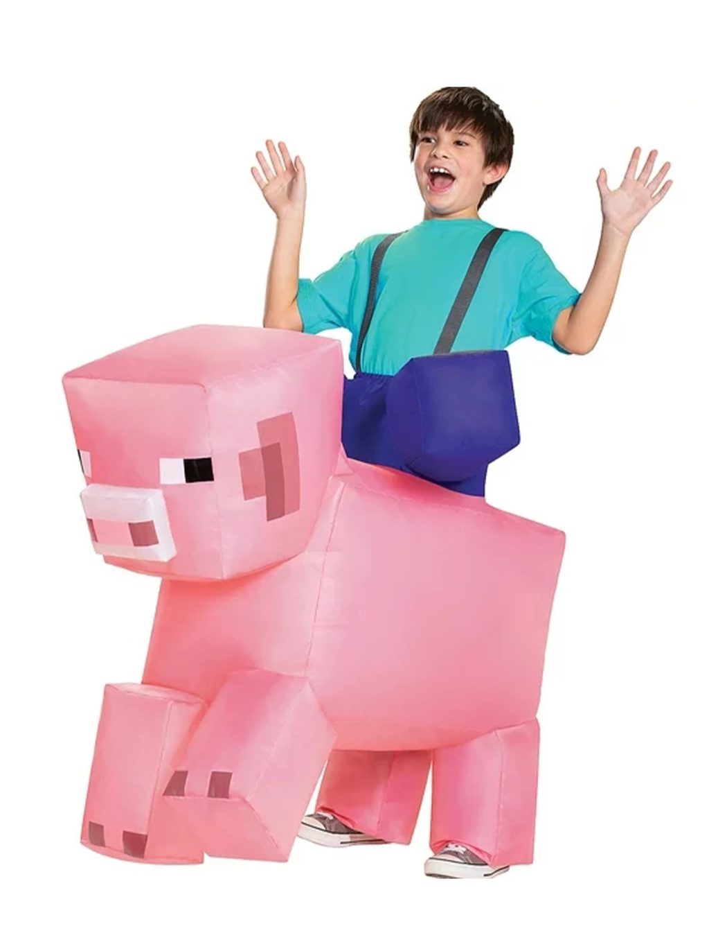Inflatable Minecraft pig kids costume