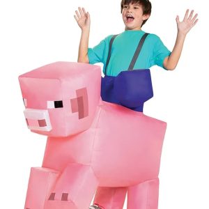Inflatable Minecraft pig kids costume